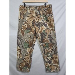 Wrangler Rugged Wear Camo Pants‎ Mens 36x32 Brown Excellent Advantage Timber USA